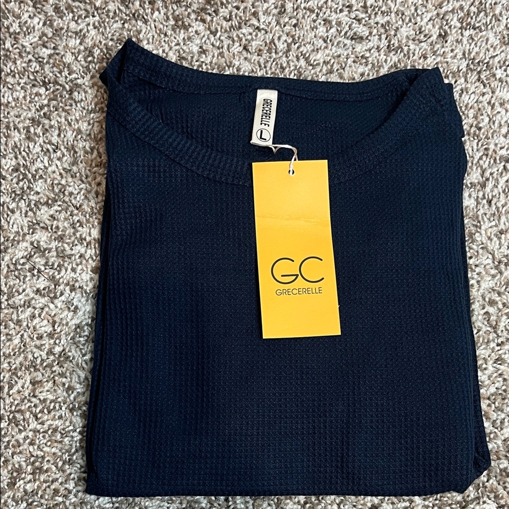 GRECERELLE Women's Long Sleeve Top -‎ Black